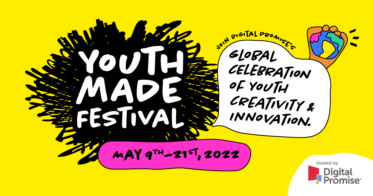 YouthMADE social card in yellow background