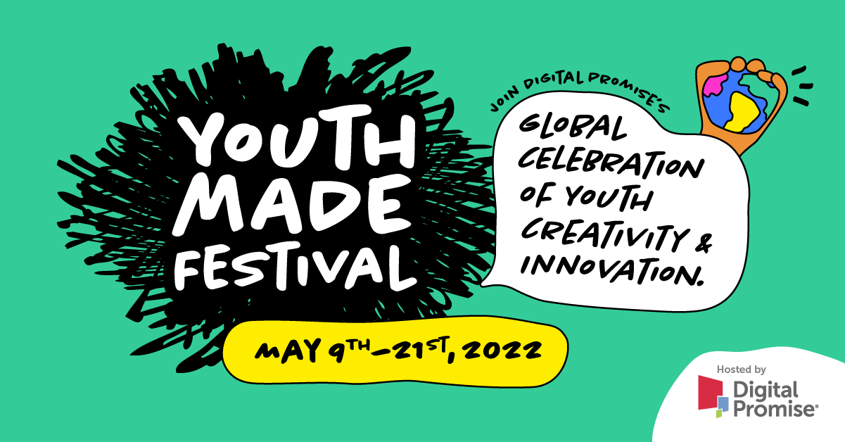 YouthMADE social card in teal background