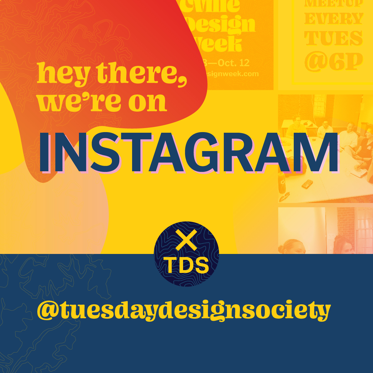 social post about design week on instagram