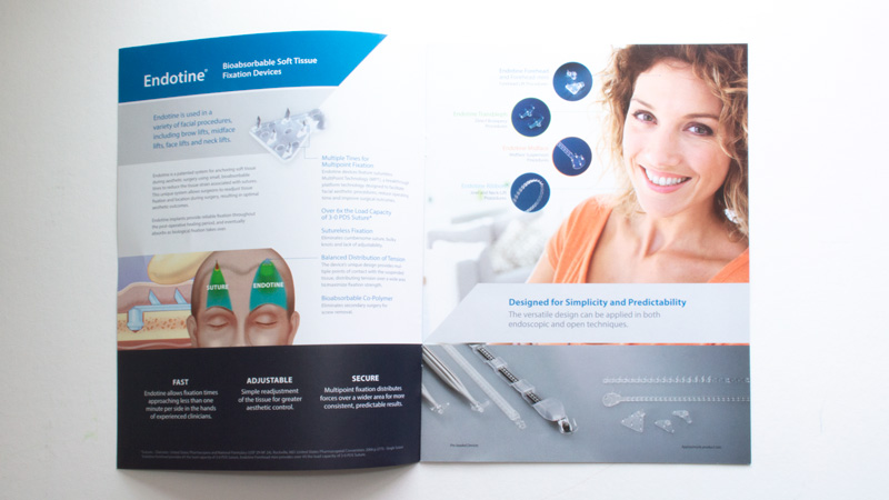 medical device brochure inside page layout design