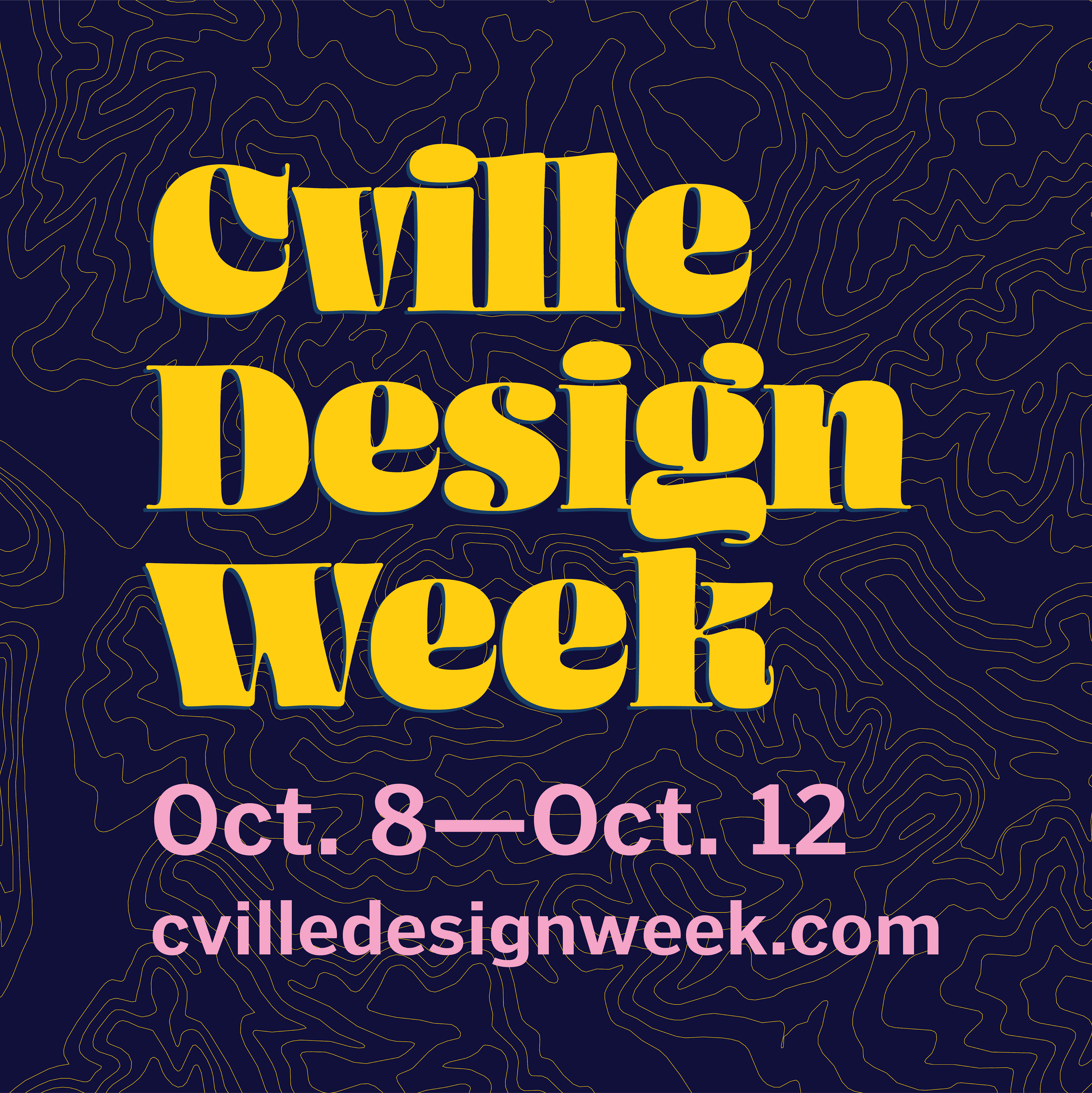 social post saying Cville Design Week in October